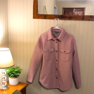 NEW Mauve shacket colored shirt jacket, soft & warm L